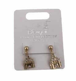 Disney Dangle Earrings - Cinderella Castle - Gold