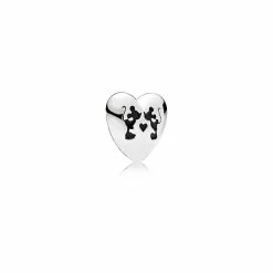Disney Pandora Charm - Mickey And Minnie Mouse Heart - Petite