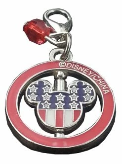 Disney Dangle Charm - Charmed In The Park - Patriotic Mickey Spinner