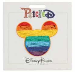 Disney Iron On Patch - Patched - Mickey Mouse Rainbow
