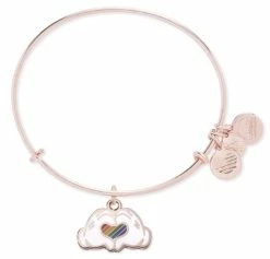 Disney Alex & Ani Bracelet - Rainbow Mickey Mouse Heart - Rose Gold