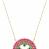 Disney Crislu Necklace - Rainbow Mickey Mouse