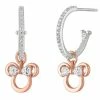 Disney Rebecca Hook Earrings - Minnie Mouse Icon Hoop - Rose Gold