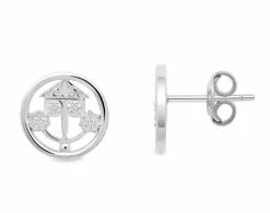 Disney Crislu Earrings - It's A Small World Clockface