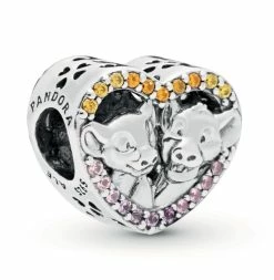 Disney Pandora Charm - Simba And Nala Heart - The Lion King