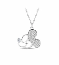 Disney Crislu Necklace - Mickey Mouse Profile
