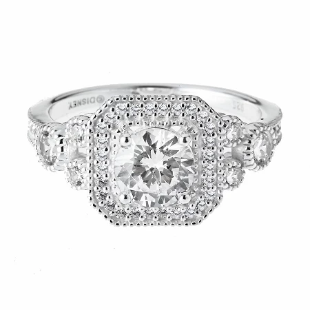 Disney Rebecca Hook Ring - Mickey Mouse Square - Silver