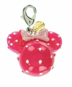 Disney Dangle Charm - Charmed In The Park - Minnie Mouse Round - Pink