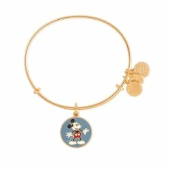 Disney Alex And Ani Bracelet - Mickey Mouse Heart Shorts - Gold