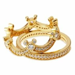 Disney Rebecca Hook Ring - Mickey Mouse Crown - Gold