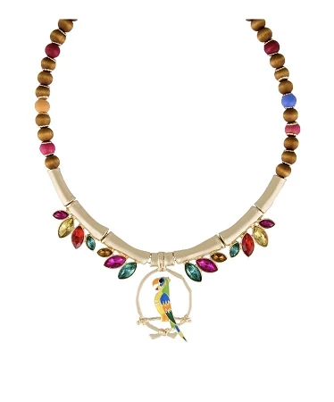 Disney Necklace - Tiki Birds Bamboo Charm - Enchanted Tiki Room