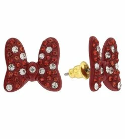 Disney Post Earrings - Dots And Dashes - Minnie Mouse Dot Bow