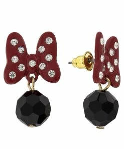 Disney Post Earrings - Dots And Dashes - Minnie Mouse Dot Drop
