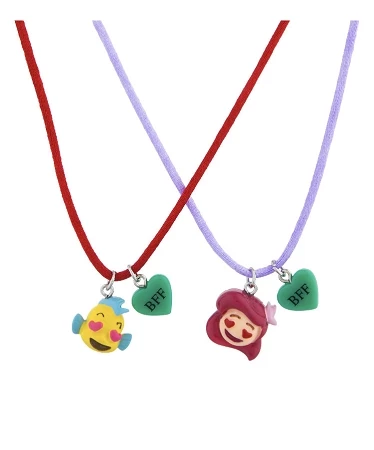 Disney Necklace Set - Emoji Ariel And Flounder - BFF