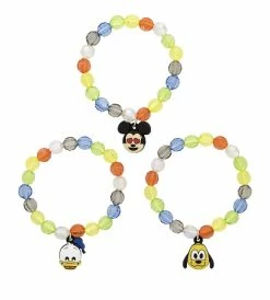 Disney Bracelet Set - Emoji Characters - Mickey Donald And Pluto