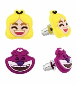 Disney Earrings Set - Emoji Alice And Cheshire - Set Of 2
