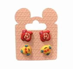 Disney Earrings Set - Emoji Ariel And Flounder - Set Of 2