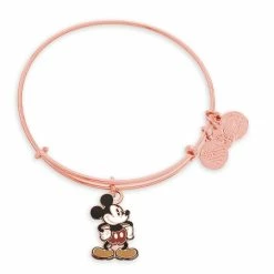 Disney Alex And Ani Bracelet - Mickey Mouse Figural Bangle - Rose Gold