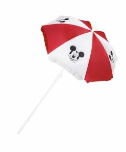 Disney Beach Umbrella - Mickey Mouse - Red And White
