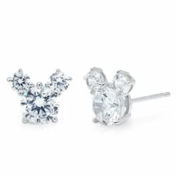 Disney Crislu Earrings - Mickey Mouse Icon - Cubic Zirconia