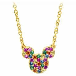 Disney Crislu Necklace - Mickey Mouse Rainbow Icon