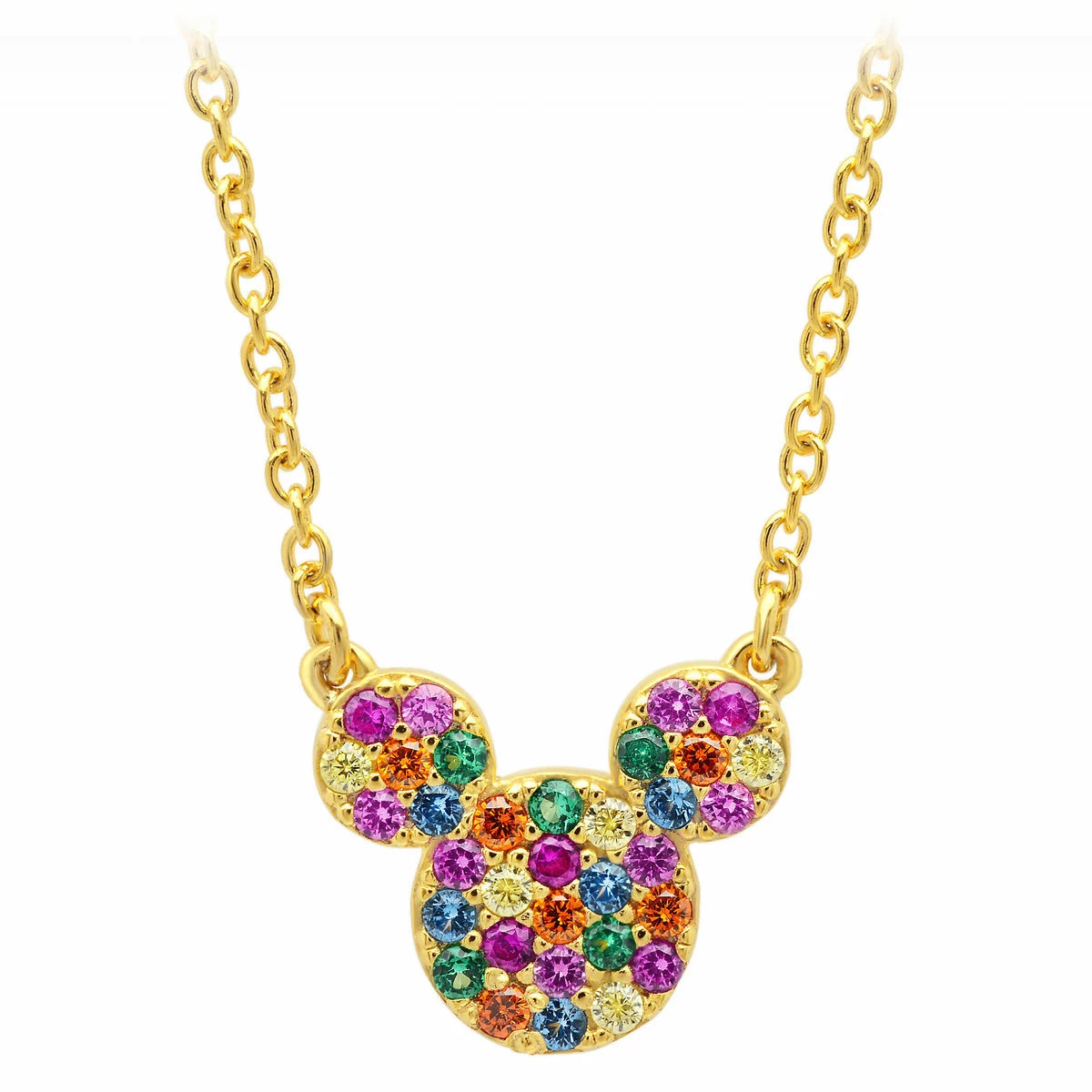 Disney Crislu Necklace - Mickey Mouse Rainbow Icon