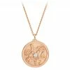 Disney Crislu Necklace - Walt Disney World Medallion - Rose Gold