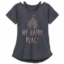 Disney Shirt For Women - Fantasyland Castle - My Happy Place - Gray
