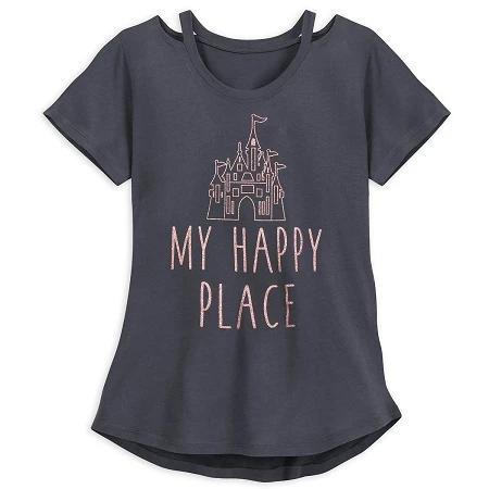 Disney Shirt For Women - Fantasyland Castle - My Happy Place - Gray