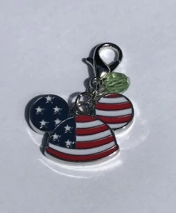 Disney Dangle Charm - Charmed In The Park - Mickey Patriotic Ear Hat