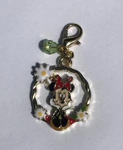Disney Dangle Charm - Charmed In The Park - Minnie With Flowers