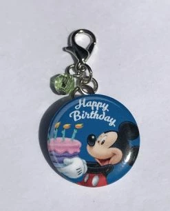 Disney Dangle Charm - Charmed In The Park - Happy Birthday Button