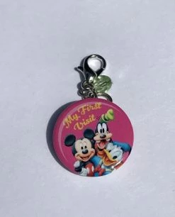 Disney Dangle Charm - Charmed In The Park - My First Visit Button