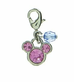 Disney Dangle Charm - Charmed In The Park - Mickey Icon - Pink