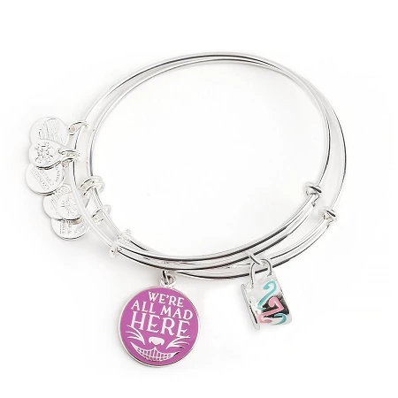 Disney Alex And Ani Bracelet Set - Cheshire Cat - We're All Mad Here