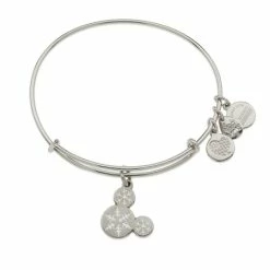 Disney Alex And Ani Bracelet - Mickey Snowflake Icon - Silver