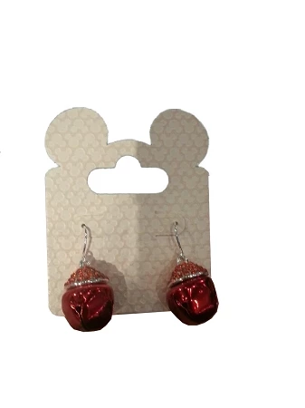 Disney Dangle Earrings - Christmas Bells - Red