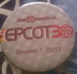 Disney Souvenir Button - Epcot 30th Anniversary
