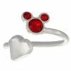Disney Ring - Mickey Icon And Heart - Red - Adjustable