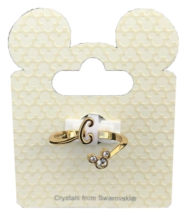 Disney Ring - Mickey Mouse Initial - Gold