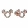 Disney Crislu Earrings - Mickey O Icon - Rose Gold