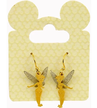 Disney Drop Earrings - Tinker Bell - Gold