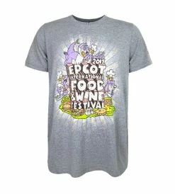 Disney Shirt For Adults - 2017 Epcot Food & Wine - Passholder - Gray
