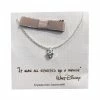Disney Necklace - Mickey Mouse Icon With Gift Bag - Silver