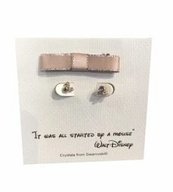 Disney Post Earrings - Mickey Mouse Icon With Gift Bag - Gold