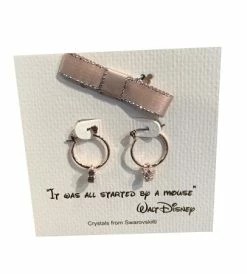 Disney Earrings - Mickey Mouse Small Hoop With Gift Bag - Gold