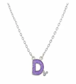 Disney Necklace - Mickey Glitter Initial - Assorted