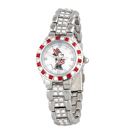 Disney Wrist Watch For Women - Minnie Rhinestone Bezel - Sutton