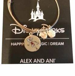 Disney Alex And Ani Bracelet - Santa Tinker Bell - Silver