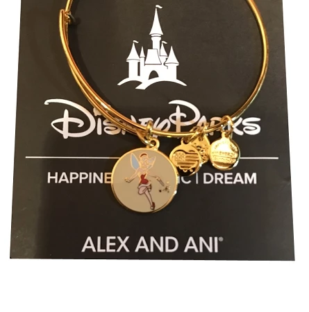 Disney Alex And Ani Bracelet - Santa Tinker Bell - Gold
